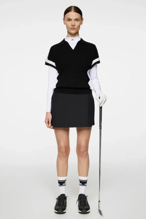 Golf|Knitwear<J.Lindeberg Vita Knitted Polo Shirt Black