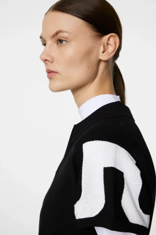 Golf|Knitwear<J.Lindeberg Vita Knitted Polo Shirt Black