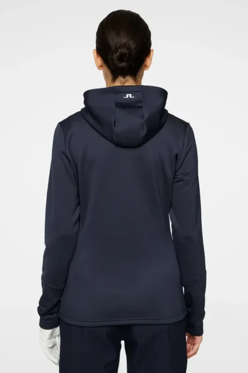 Golf|Ski<J.Lindeberg W Aerial Quarter Zip Hood JLNavy