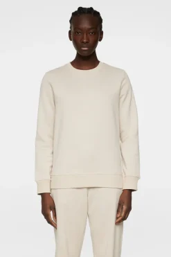 Active|Sweaters<J.Lindeberg W Alpha Crew Neck Moonbeam