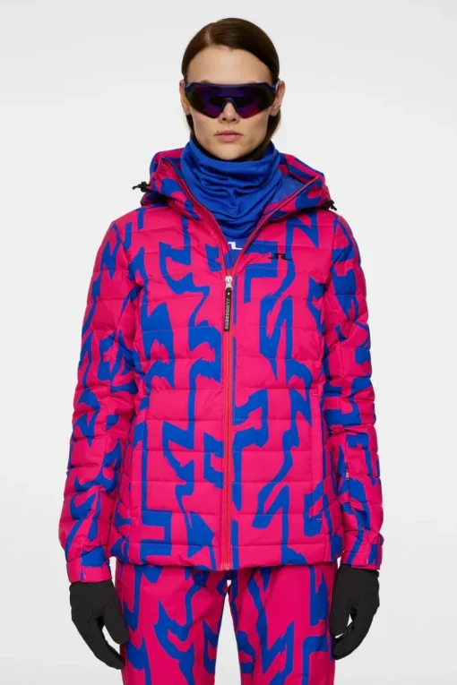 Ski|Jackets<J.Lindeberg W Thermic Down Jacket Printed GlitchBridgePink